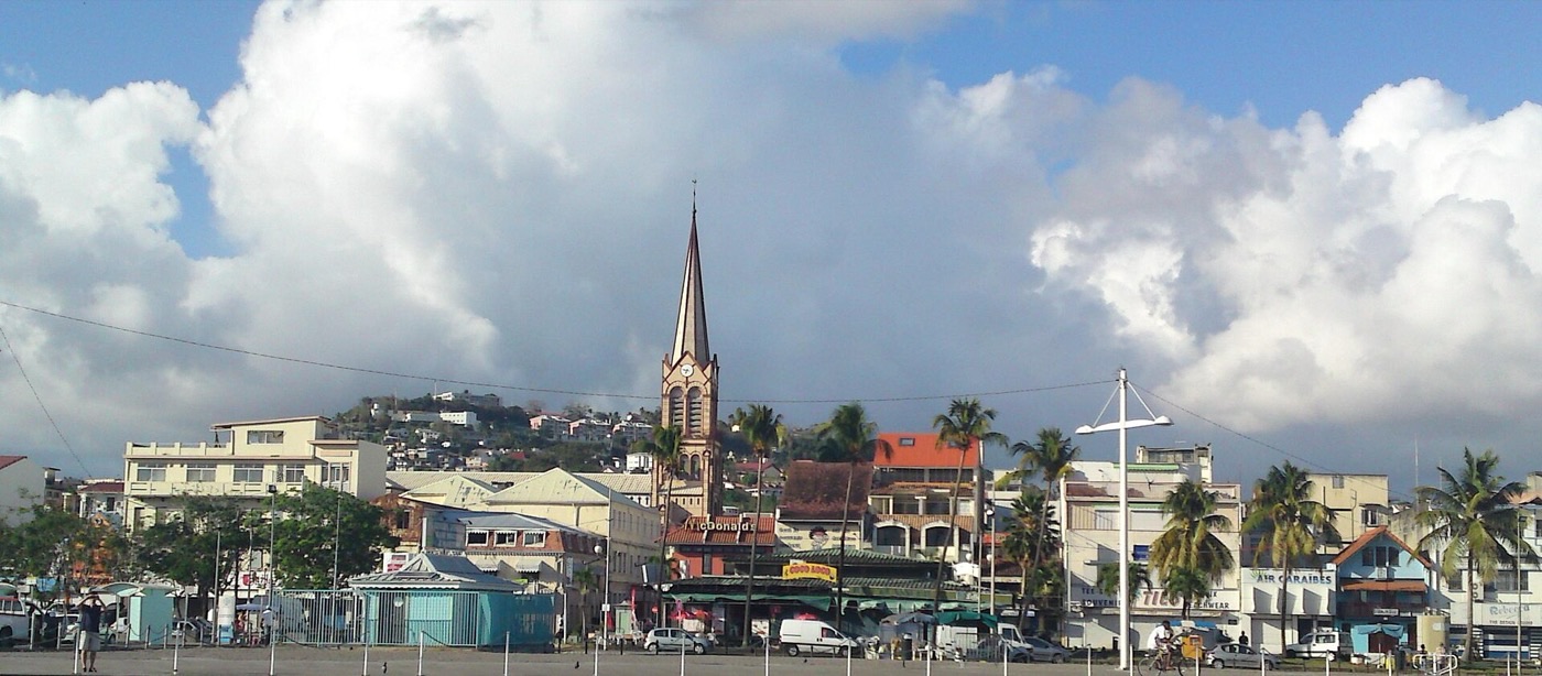 Fort-de-France bay and waterfront in Martinique